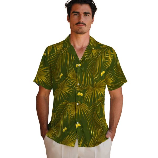 Lemon Leafy Palms Hawaiian Shirt High quality