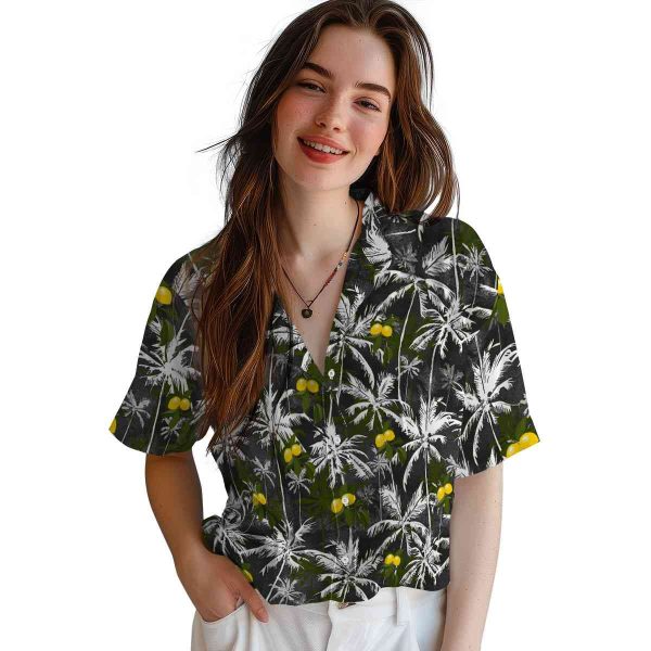 Lemon Palm Pattern Hawaiian Shirt Trendy