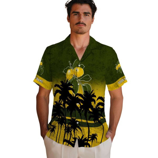 Lemon Sunset Pattern Hawaiian Shirt High quality