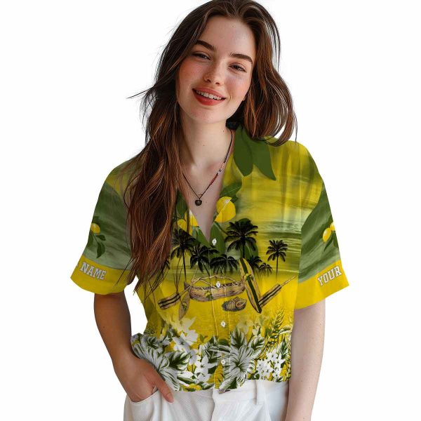 Lemon Tropical Canoe Hawaiian Shirt Trendy