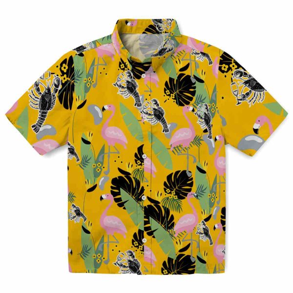 Lobster Flamingo Leaves Hawaiian Shirt Best selling