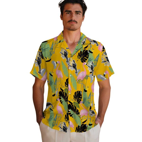 Lobster Flamingo Leaves Hawaiian Shirt High quality