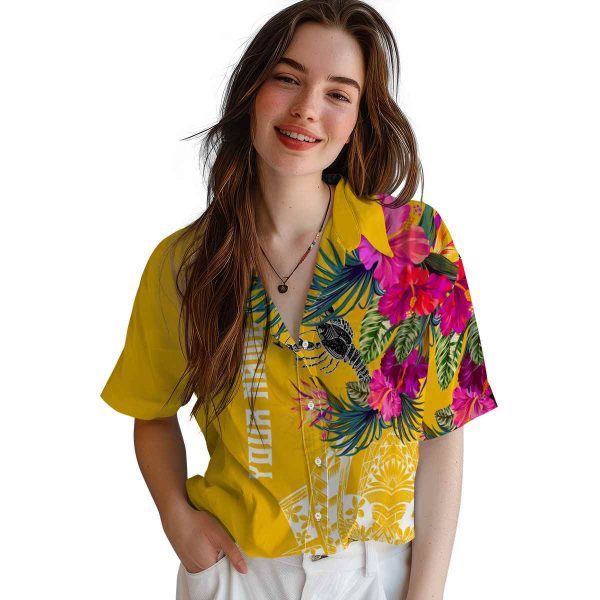 Lobster Floral Polynesian Hawaiian Shirt Trendy