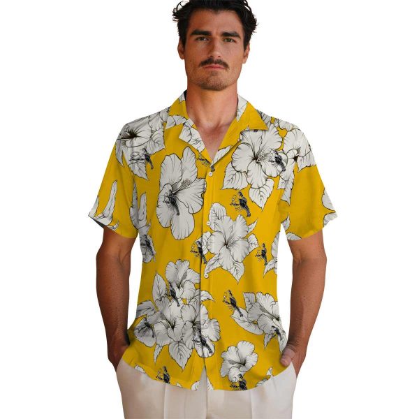 Lobster Hibiscus Blooms Hawaiian Shirt High quality