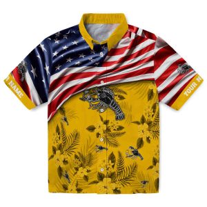 Lobster US Flag Hibiscus Hawaiian Shirt Best selling