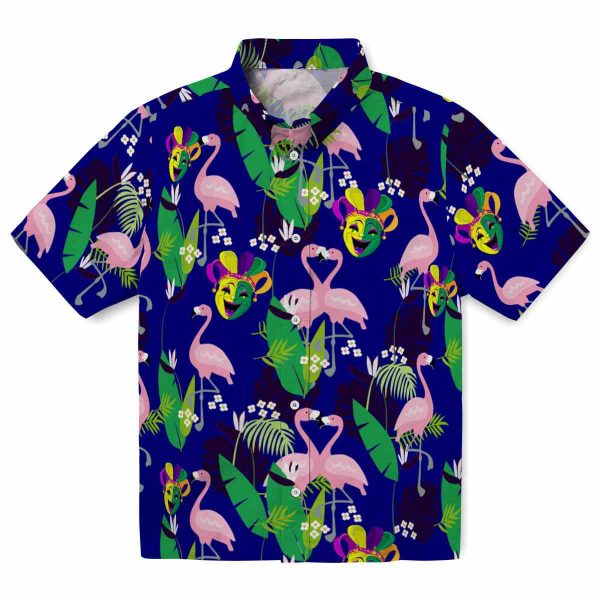 Mardi Gras Flamingo Foliage Hawaiian Shirt Best selling