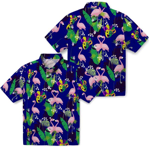 Mardi Gras Flamingo Foliage Hawaiian Shirt Latest Model