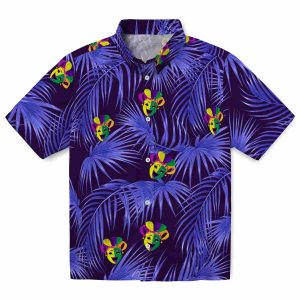 Mardi Gras Leafy Palms Hawaiian Shirt Best selling