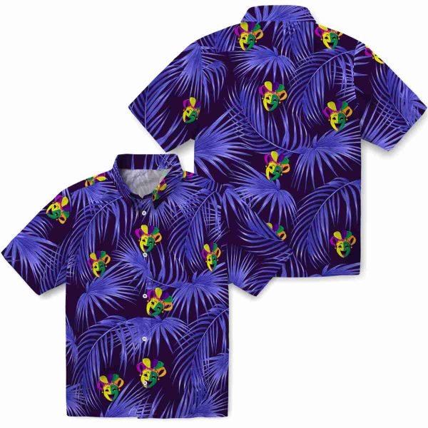 Mardi Gras Leafy Palms Hawaiian Shirt Latest Model