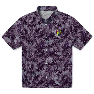 Mardi Gras Leafy Pattern Hawaiian Shirt Best selling