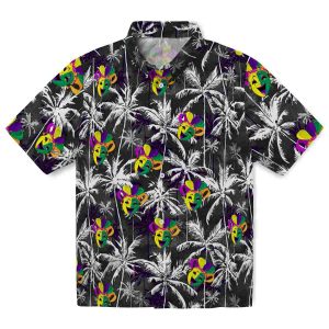 Mardi Gras Palm Pattern Hawaiian Shirt Best selling