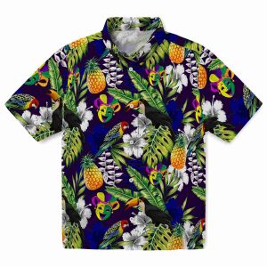 Mardi Gras Tropical Toucan Hawaiian Shirt Best selling