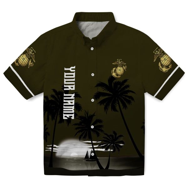 Marine Corps Beach Sunset Hawaiian Shirt Best selling