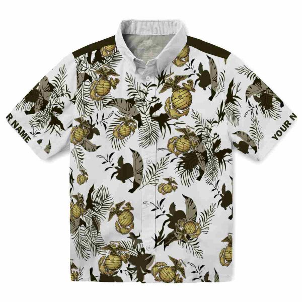 Marine Corps Botanical Theme Hawaiian Shirt Best selling