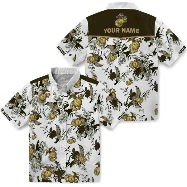 Marine Corps Botanical Theme Hawaiian Shirt Latest Model