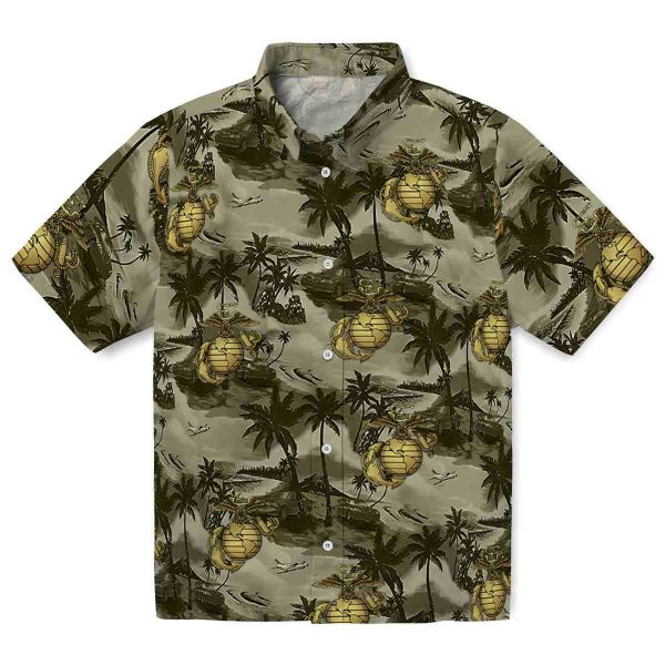 Marine Corps Coastal Palms Hawaiian Shirt Best selling