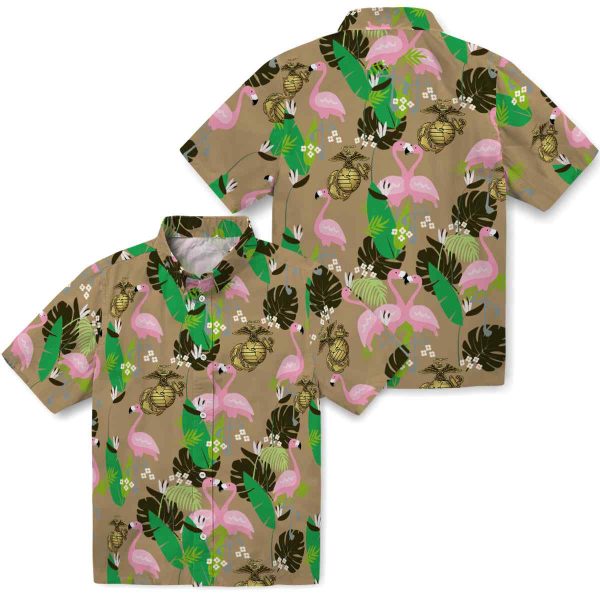 Marine Corps Flamingo Foliage Hawaiian Shirt Latest Model