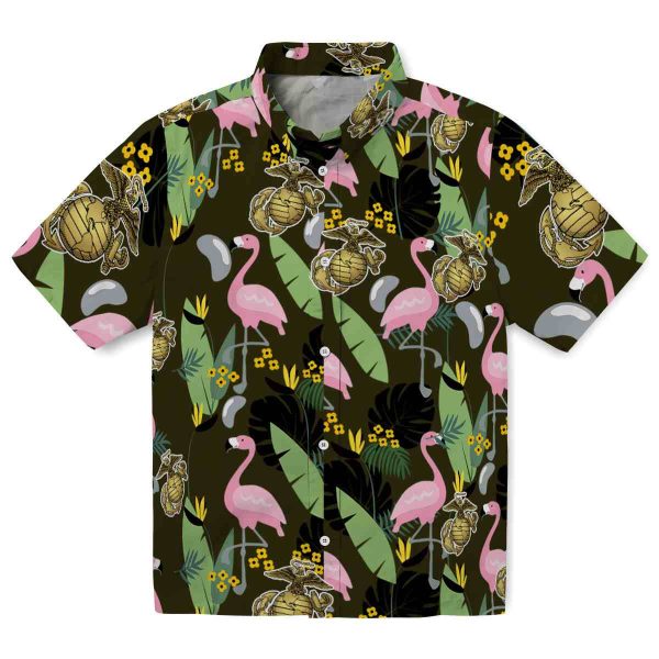 Marine Corps Flamingo Leaves Hawaiian Shirt Best selling