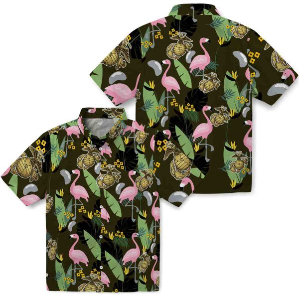 Marine Corps Flamingo Leaves Hawaiian Shirt Latest Model