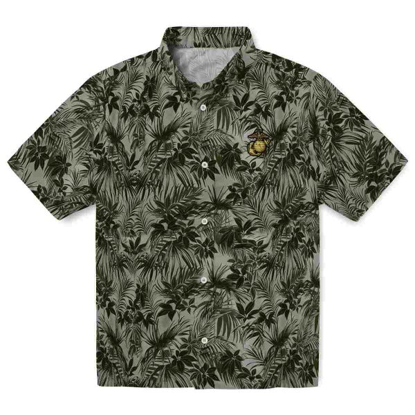 Marine Corps Leafy Pattern Hawaiian Shirt Best selling