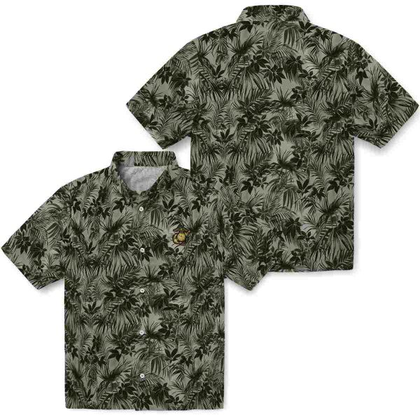 Marine Corps Leafy Pattern Hawaiian Shirt Latest Model