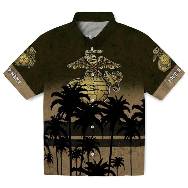 Marine Corps Sunset Pattern Hawaiian Shirt Best selling