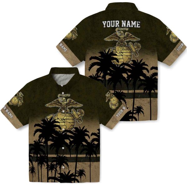 Marine Corps Sunset Pattern Hawaiian Shirt Latest Model