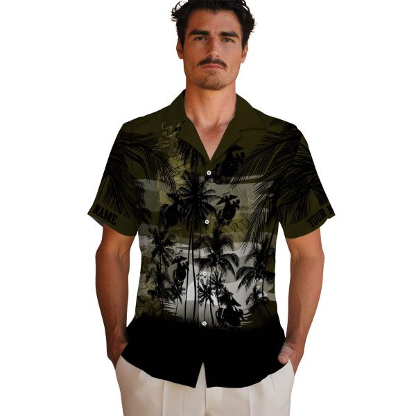 Marine Corps Sunset Scene Hawaiian Shirt High quality