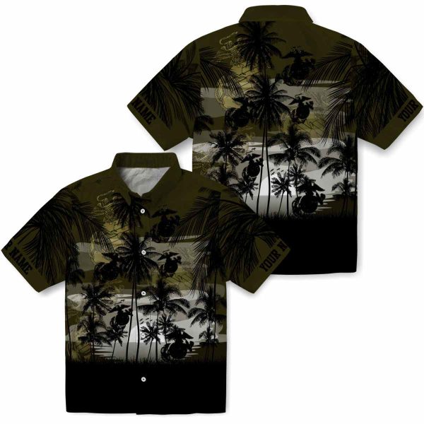 Marine Corps Sunset Scene Hawaiian Shirt Latest Model