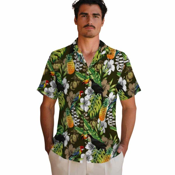 Marine Corps Tropical Toucan Hawaiian Shirt High quality