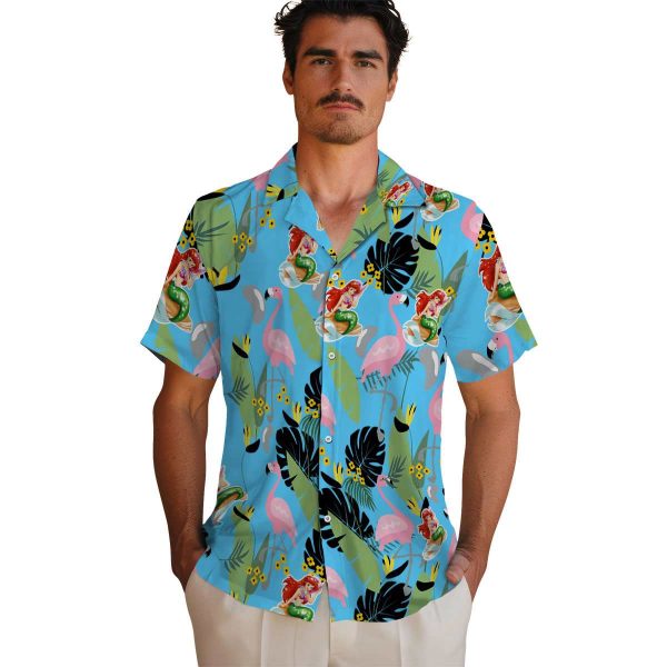 Mermaid Flamingo Leaves Hawaiian Shirt High quality