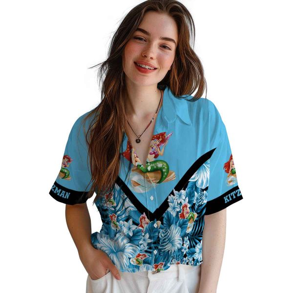 Mermaid Floral Chevron Hawaiian Shirt Trendy