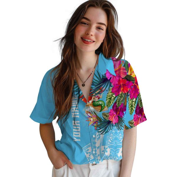 Mermaid Floral Polynesian Hawaiian Shirt Trendy