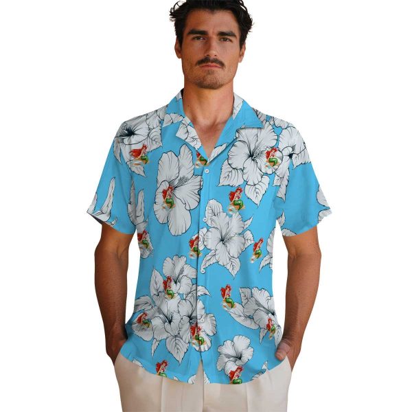 Mermaid Hibiscus Blooms Hawaiian Shirt High quality