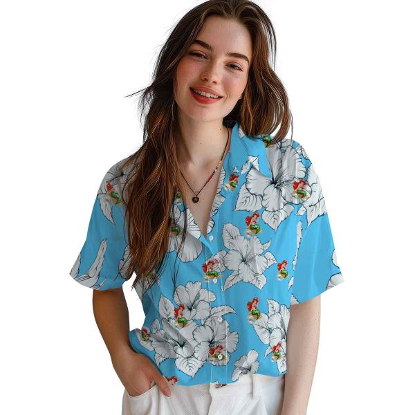 Mermaid Hibiscus Blooms Hawaiian Shirt Trendy