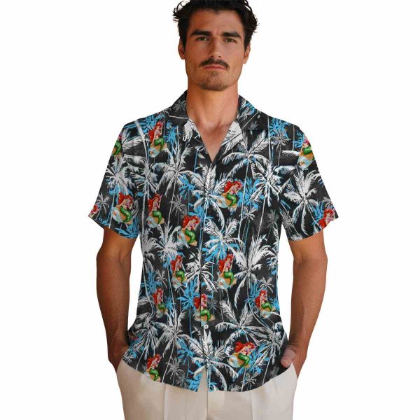 Mermaid Palm Pattern Hawaiian Shirt High quality