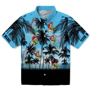Mermaid Sunset Scene Hawaiian Shirt Best selling