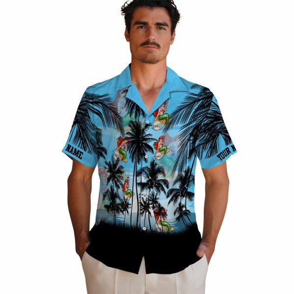 Mermaid Sunset Scene Hawaiian Shirt High quality