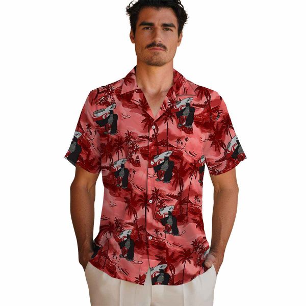 Monkey Coastal Palms Hawaiian Shirt High quality