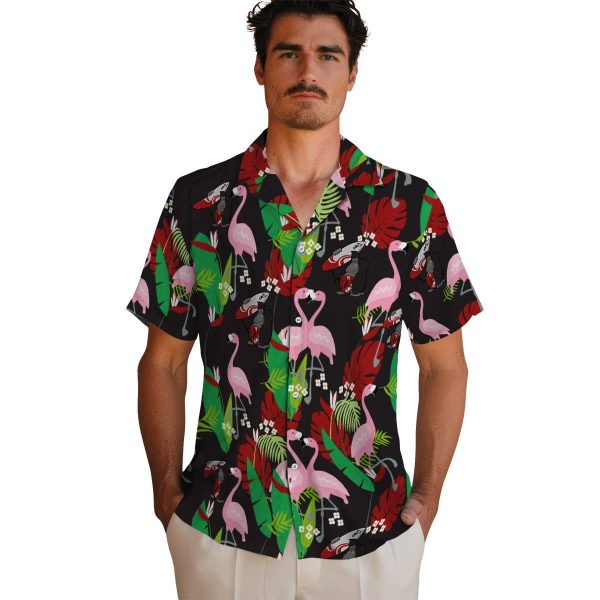 Monkey Flamingo Foliage Hawaiian Shirt High quality