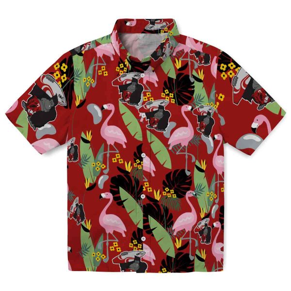 Monkey Flamingo Leaves Hawaiian Shirt Best selling