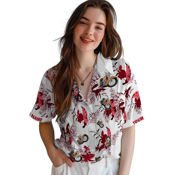 Motorcycle Botanical Theme Hawaiian Shirt Trendy