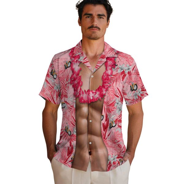 Motorcycle Chest Illusion Hawaiian Shirt High quality