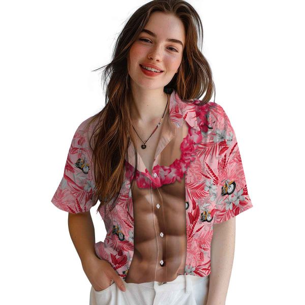 Motorcycle Chest Illusion Hawaiian Shirt Trendy