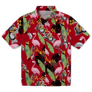 Motorcycle Flamingo Leaves Hawaiian Shirt Best selling