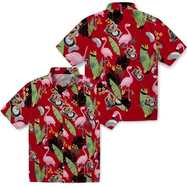 Motorcycle Flamingo Leaves Hawaiian Shirt Latest Model