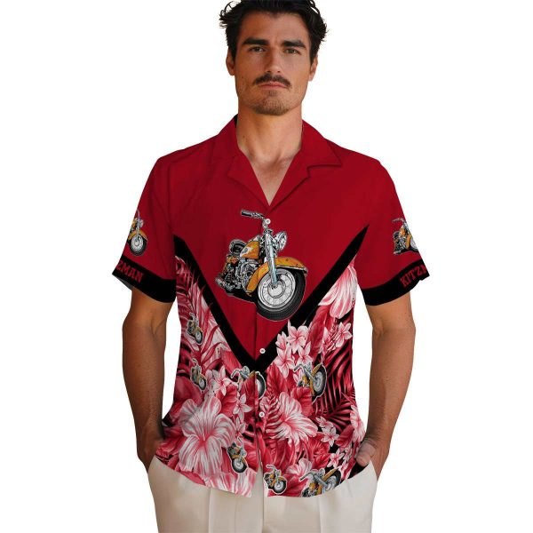 Motorcycle Floral Chevron Hawaiian Shirt High quality