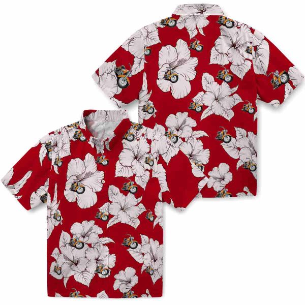 Motorcycle Hibiscus Blooms Hawaiian Shirt Latest Model