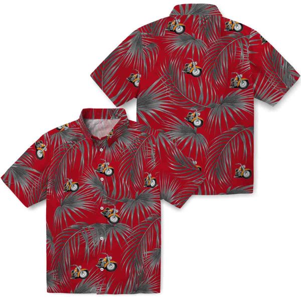 Motorcycle Leafy Palms Hawaiian Shirt Latest Model