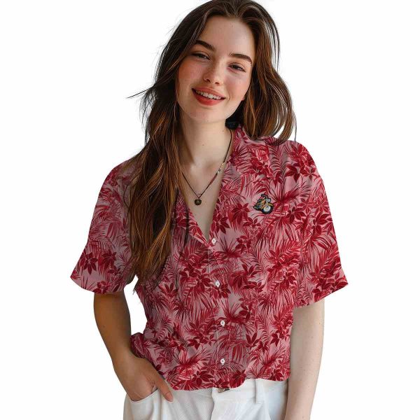 Motorcycle Leafy Pattern Hawaiian Shirt Trendy